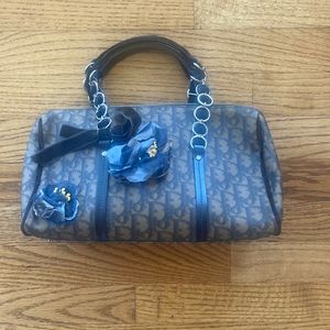 Vintage Christian Dior Romantique floral brown Boston bag